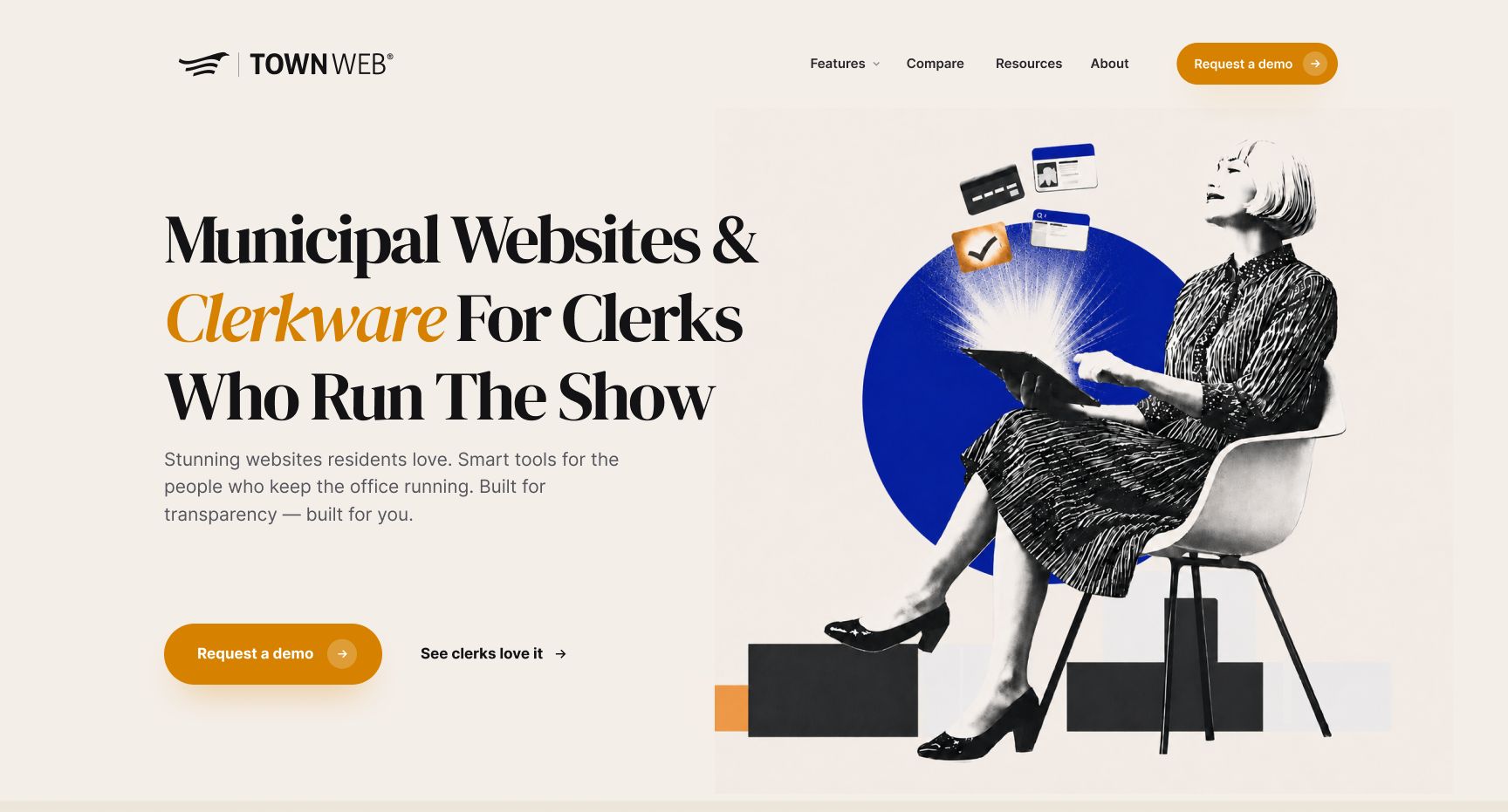 Clerkware website and brand concept